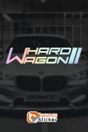 Hard Wagon - Araba Yazısı-Araba Cam Yazısı-Araç Sticker-Motosiklet Sticker - Etiket Sticker 20x4 cm