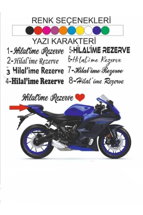 Kişiye Özel Rezerve Yazısı 20x4 cm renk iletilmediğinde beyaz gönderilir FGHTFBFDDF