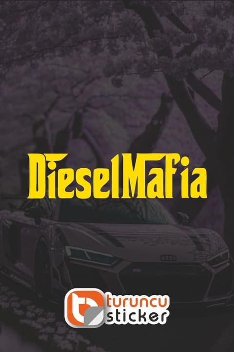 Diesel Mafia Sticker Etiket 20x5 cm – Araç – Motor – Laptop – Kask Etiket Sticker