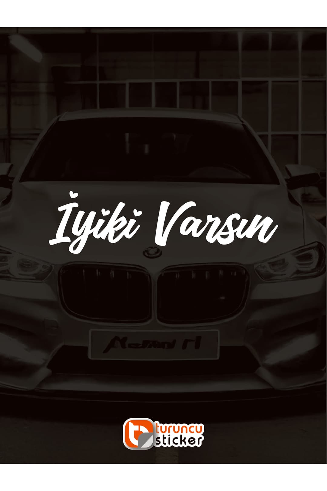 İyi ki varsın Araba Güneşlik Ayna Yazısı -Etiket Sticker 8x2cm iyiki-001