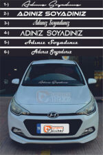 Ad Soyad ve Yazı Sticker - Araç -Motor - Laptop - Kask Etiket