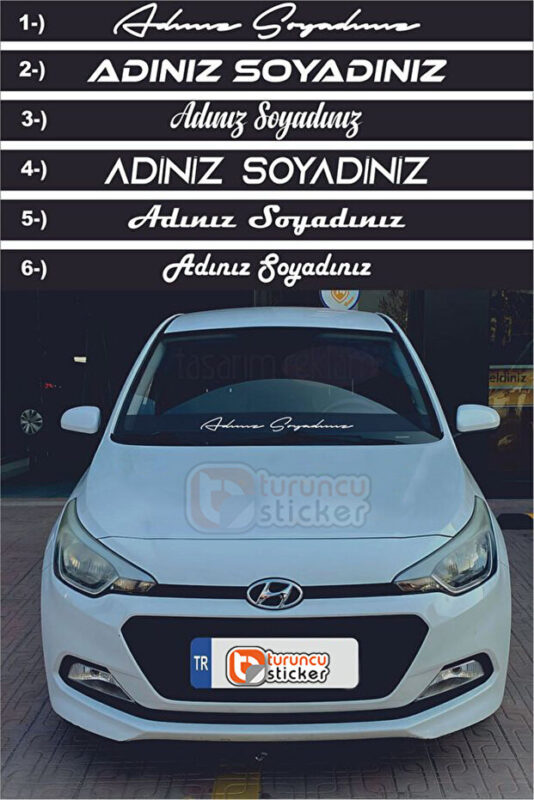 Ad Soyad ve Yazı Sticker - Araç -Motor - Laptop - Kask Etiket