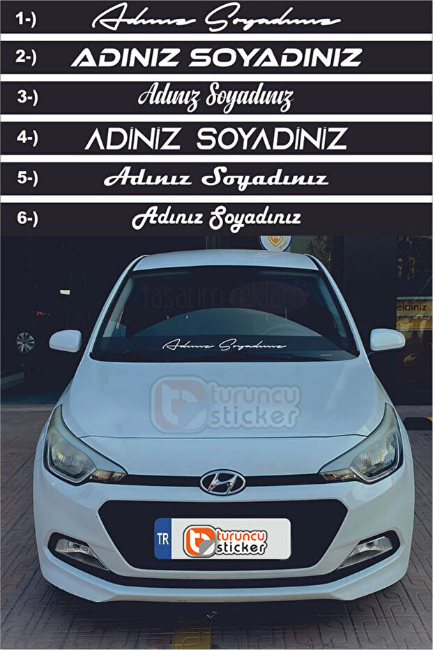 Ad Soyad ve Yazı Sticker - Araç -Motor - Laptop - Kask Etiket