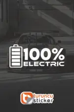 100% Electric Sticker