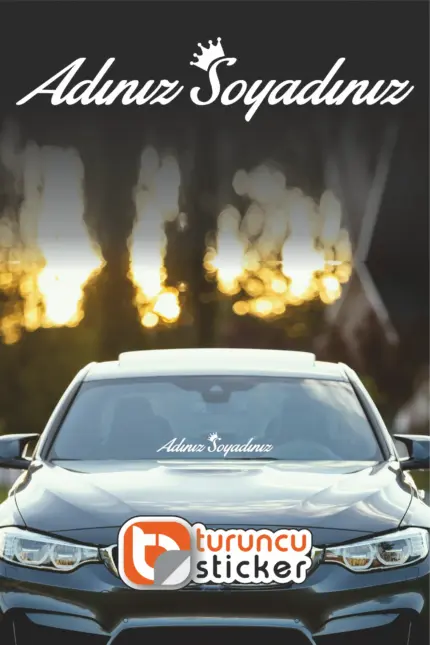 Taçlı Ad Soyad Sticker