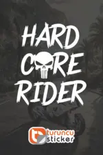 Hard Core Rider Punisher Sticker Etiket